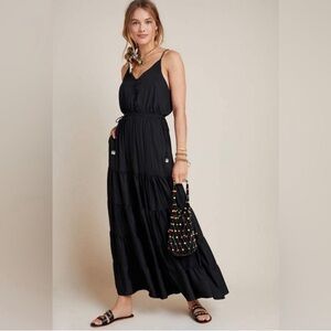 Anthropologie Dolan Collection Black Maxi Dress Size Small